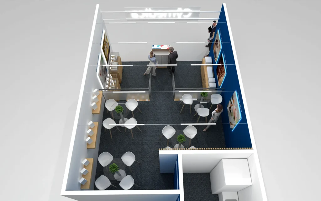 výstavný stánok na mieru pre Cymedica návrh